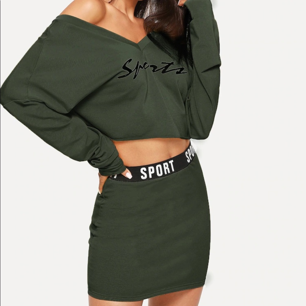 Cute Crop Top and Skirt